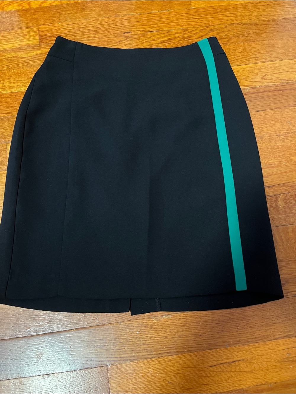 Banana Republic Black Mini Skirt with Teal Accent- gorgeous excellent condition